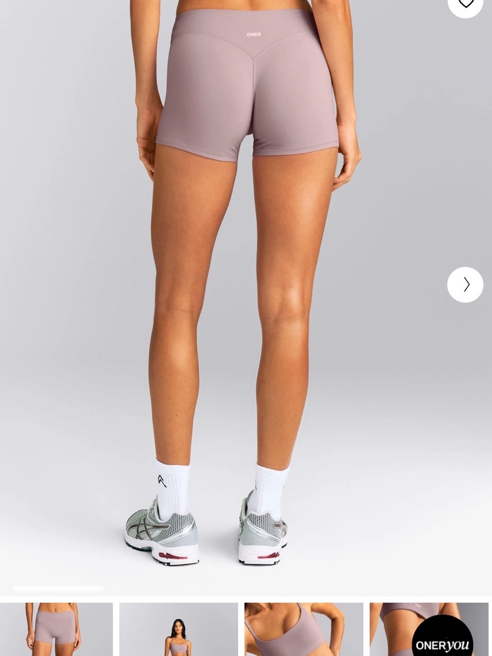 Oner Active Softmotion Mid Rise Micro Shorts (dusty purple) - Picture 2 of 6